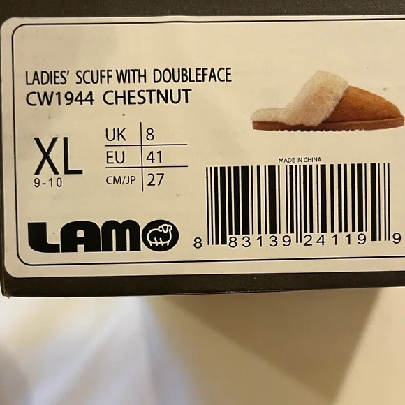 New Women’s LAMO Genuine Shearling Slippers Scuffs Size XL (9-10), NWT - Picture 6 of 7